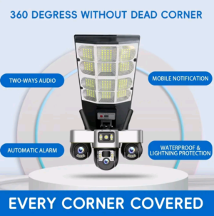 VRT-LD003-G-F 3 inch 4G Solar PTZ 3 PTZ Camera+Streetlight-6.0MP (6PCS Dual Core LED)