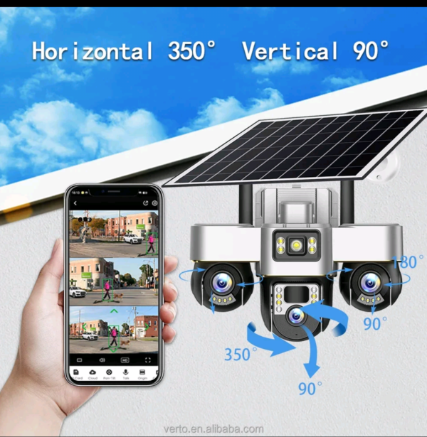 VRT-VTS30-W-F (Support WIFI) 3 inch 4G Solar PTZ 3 Camera-6.0MP