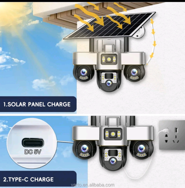 VRT-VTS30-W-F (Support WIFI) 3 inch 4G Solar PTZ 3 Camera-6.0MP