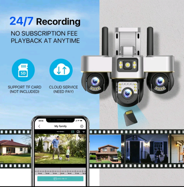 VRT-VTS30-W-F (Support WIFI) 3 inch 4G Solar PTZ 3 Camera-6.0MP
